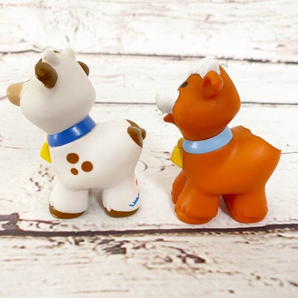 Vintage Little People Brown and White Cow Set - Picture 4 of 4